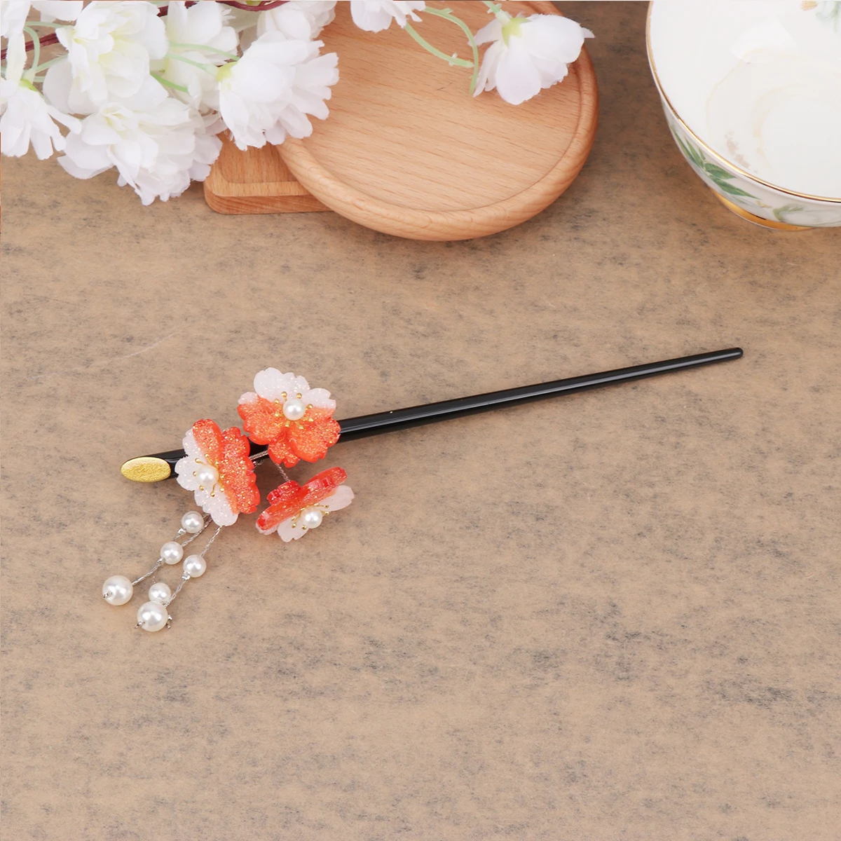

Wedding Hair Accessories Bridal Headwear for Picking up Hairpin Tassel Chinese Red Decorations Women Traditional Small Women's