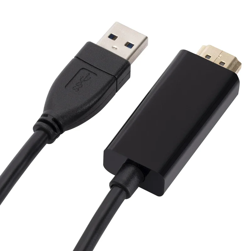 Grwigeou-usb 3.0 para cabo hdmi, conversor para lenovo, asus, laptop, pc, adaptador de 1,8 m, 1080p, monitor de vídeo