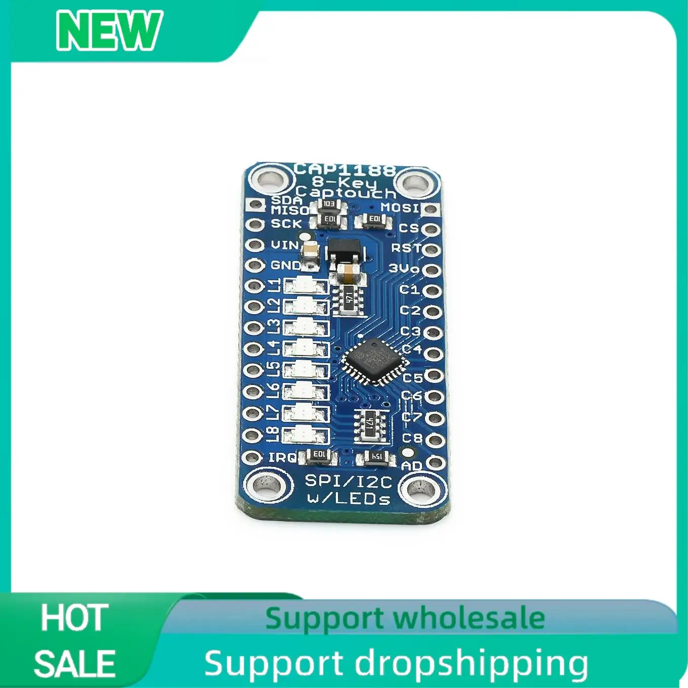 

Solid CAP1188 1602 CAP Touch-Breakout BRD Touch-Module For Arduino