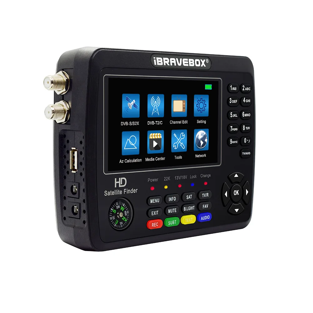 Misuratore TV satellitare combinato originale iBRAVEBOX V10 Finder Pro+ DVB-S/S2/S2X/T/T2/C/H.265+AHD (8MP) VS ST-5150 ST-7201