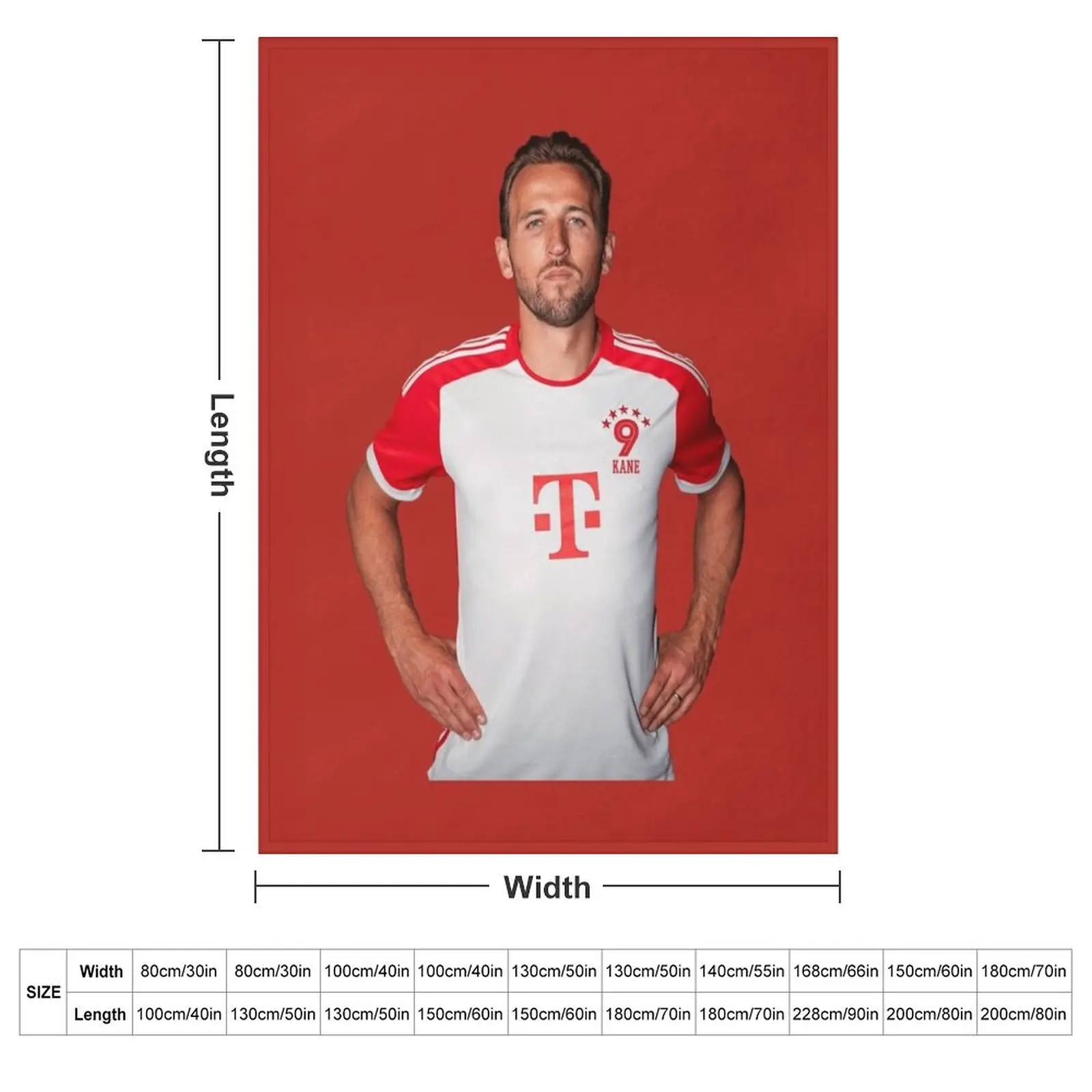 Harry Kane 9 Bayern Throw Blanket Thermals For Travel Shaggy Beach Soft Plaid Blankets