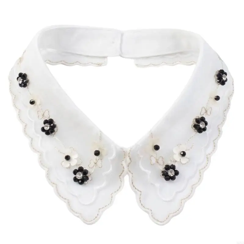 2026 New Scalloped Decorative Collar in Lightweight Organza for Sweater Layering