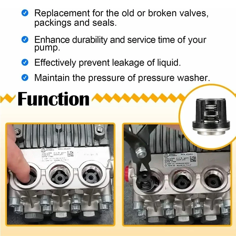 TM AR1828 Water Pump Check Valves Kit & AR1857 Pressure Washer Packing Kit Compatible with Annovi Reverberi 18mm XR RK RKA RKV