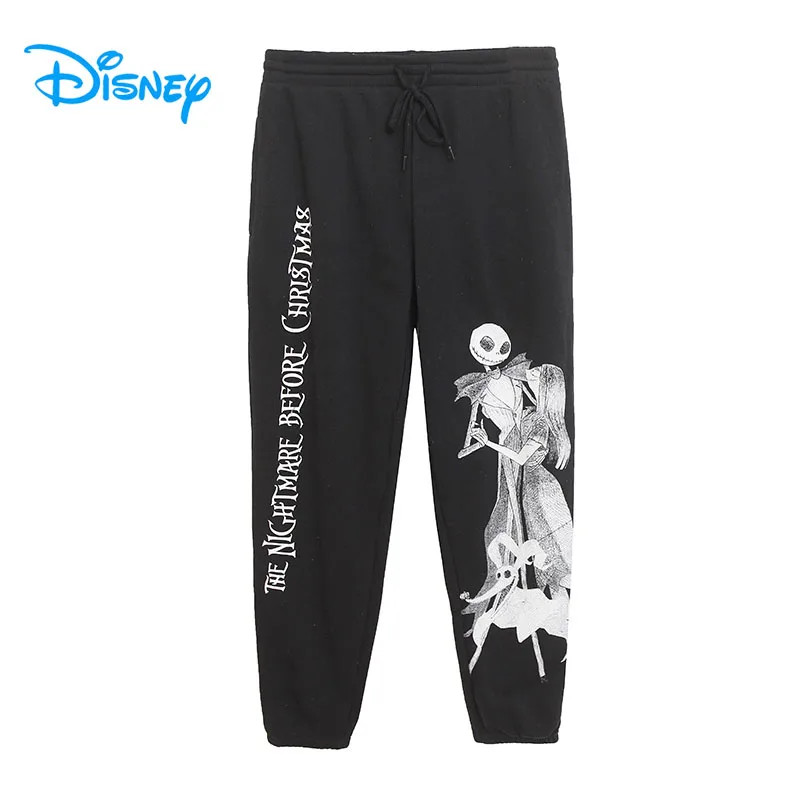 

Disney The Nightmare Before Christmas Fleece Sweatpants Jack Sally Cartoon Trousers Women Casual Jogging Fitness Sports Pants