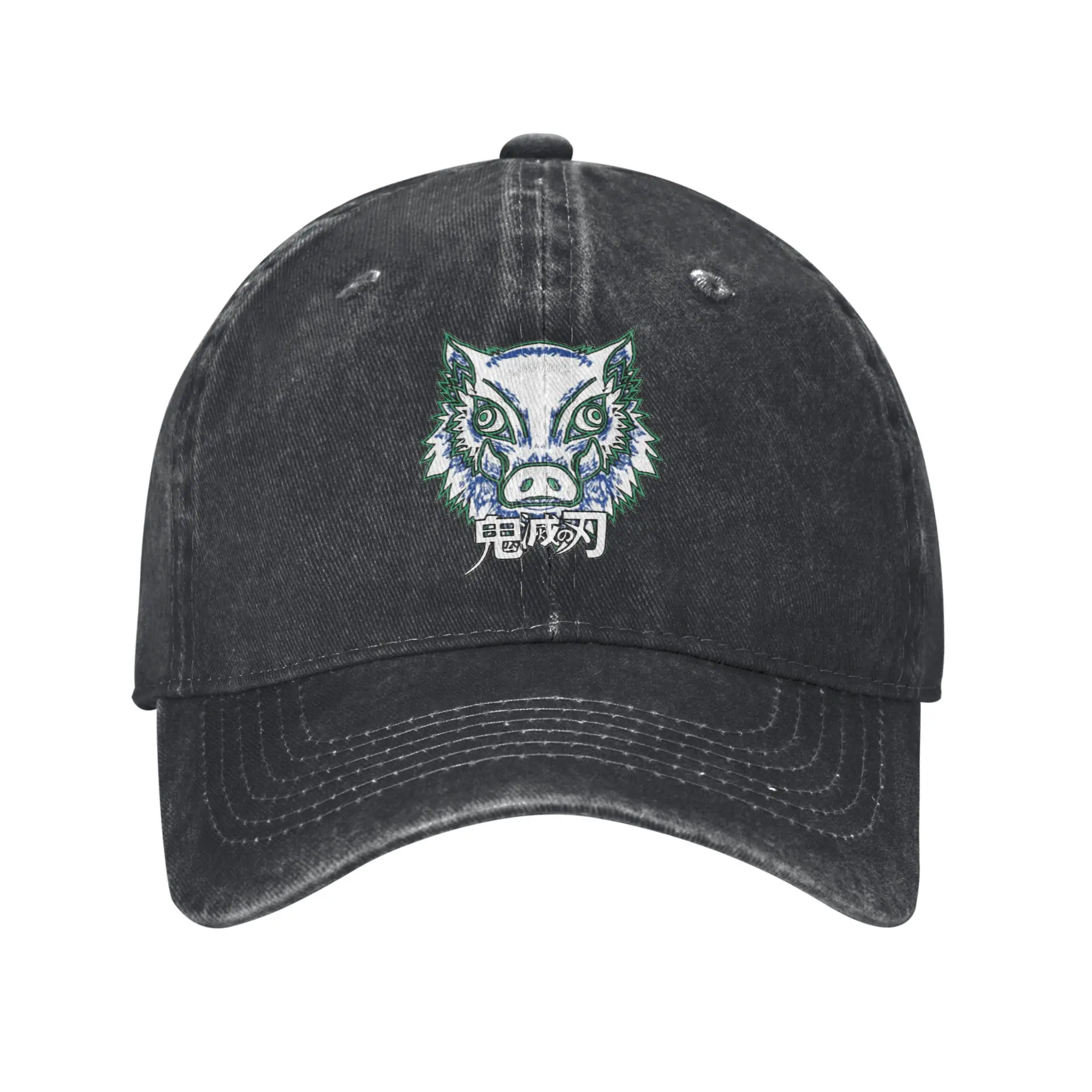 Inosuke Breath of Beast Demon Slayer Men Baseball Caps Denim Hats Cap Vintage Outdoor Running Golf Adjustable Snapback Cap