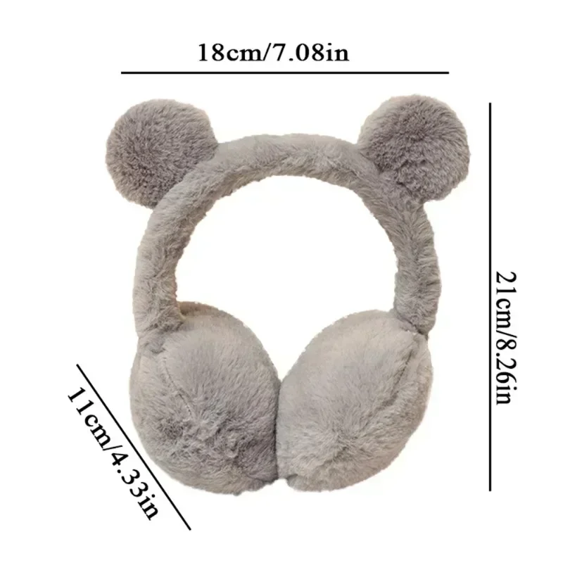 Cute Bear Ears cuffie pieghevoli cuffie invernali in pelliccia paraorecchie paraorecchie antivento per esterni copriorecchie soffici per donna uomo