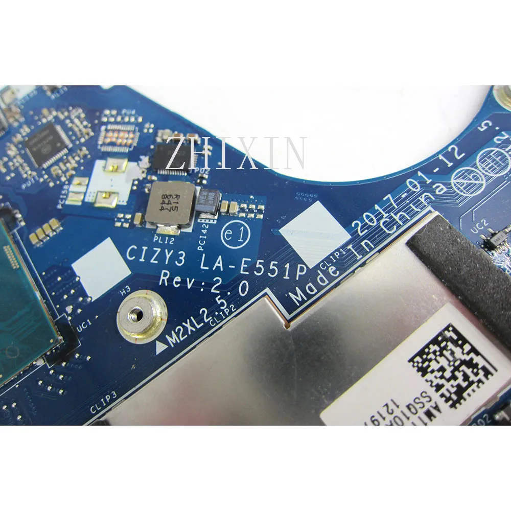 Yourui para Lenovo Ideapad Yoga 720-13IKB placa base para ordenador portátil con i5-7200U CPU 8GB RAM CIZY3 DIZY6 LA-E551P prueba completa