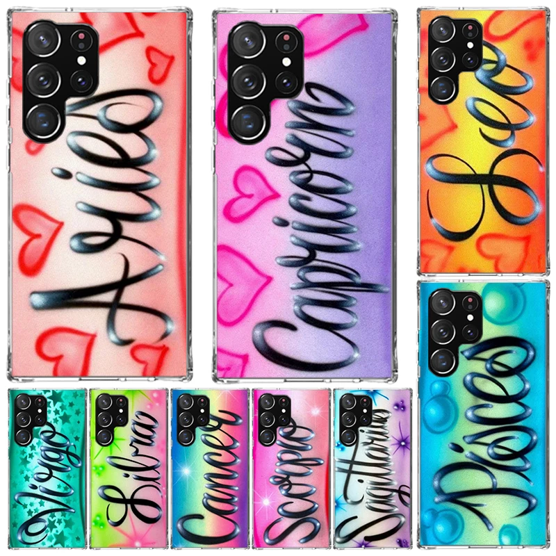 Aries Leo Libra Pisces Virgo Capricorn Cover For Samsung Galaxy S23 S22 S24 S25 Ultra Phone Case S21 Plus S20 FE S10 + S25Ultra 