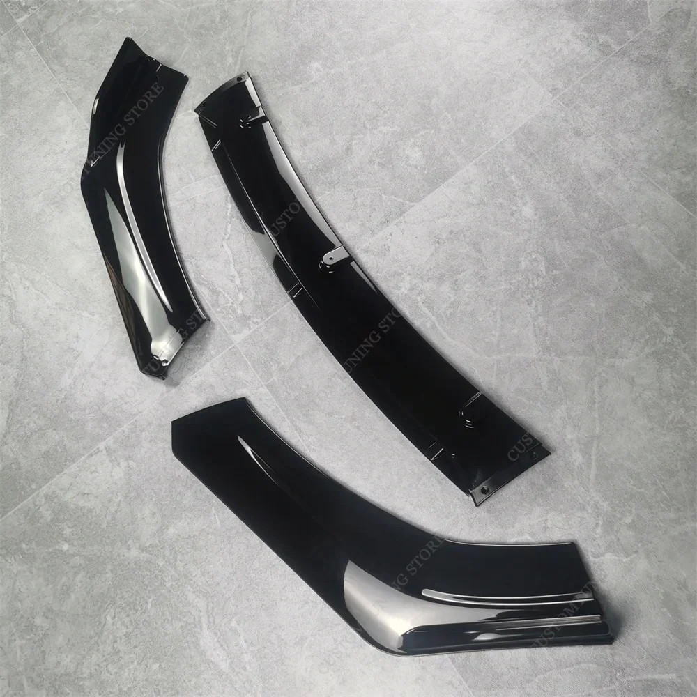 Front Bumper Lip Spoiler Splitter Diffuser For Mercedes C117 X117 CLA200 220d 250 2013-2015 Pre-Lci Bodykits Tuning Gloss Black