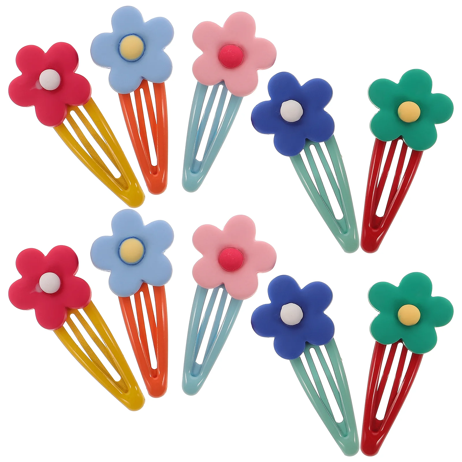 10 Pcs Cartoon Hairpin Women's Kids Clips for Girls Toddler Accessories Iron Cute Clamps