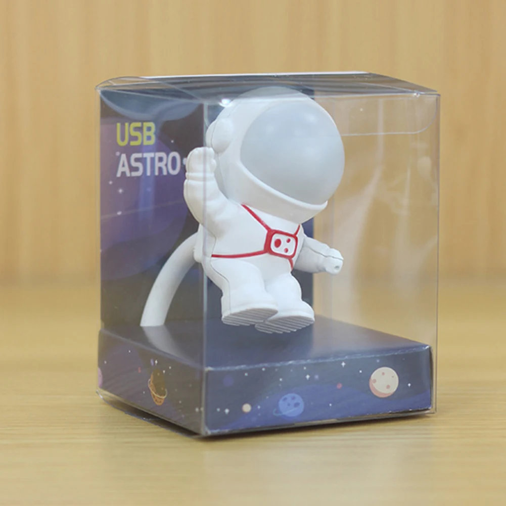 Mini Astronauta Night Light, Lâmpada de leitura LED criativa, Tubo USB flexível, Spaceman para Laptop, PC, Teclado, Notebook, Table Desk Light