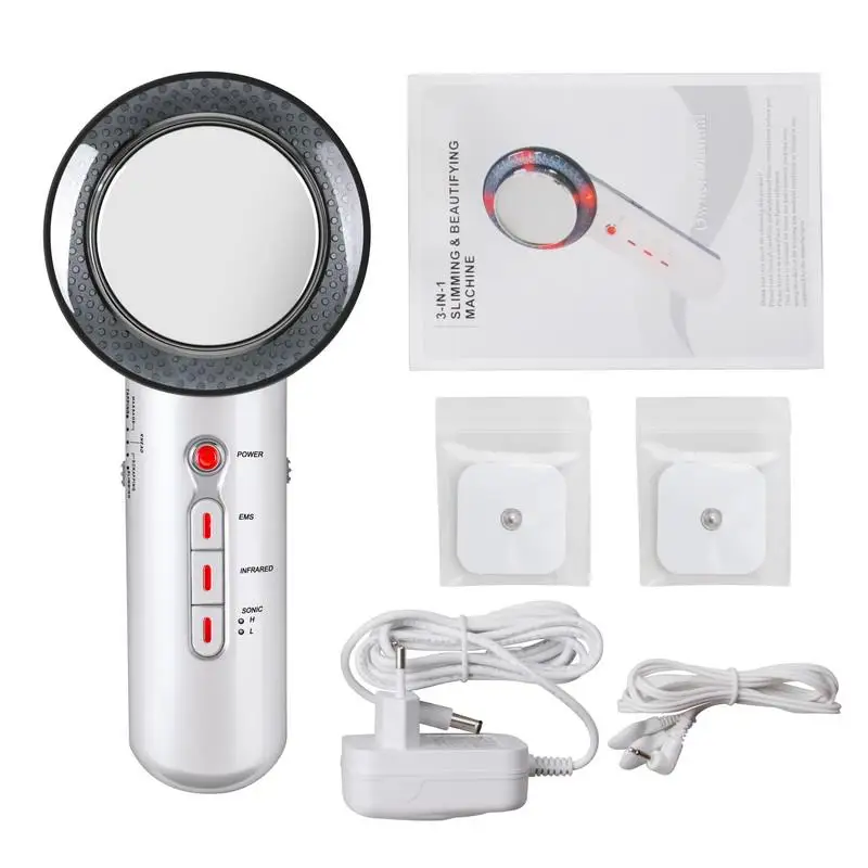 3 in 1 Facial Lifting EMS Infrared Ultrasonic Body Slimming Massager Device Ultrasound Cavitation Fat Burner Face Beauty Machine