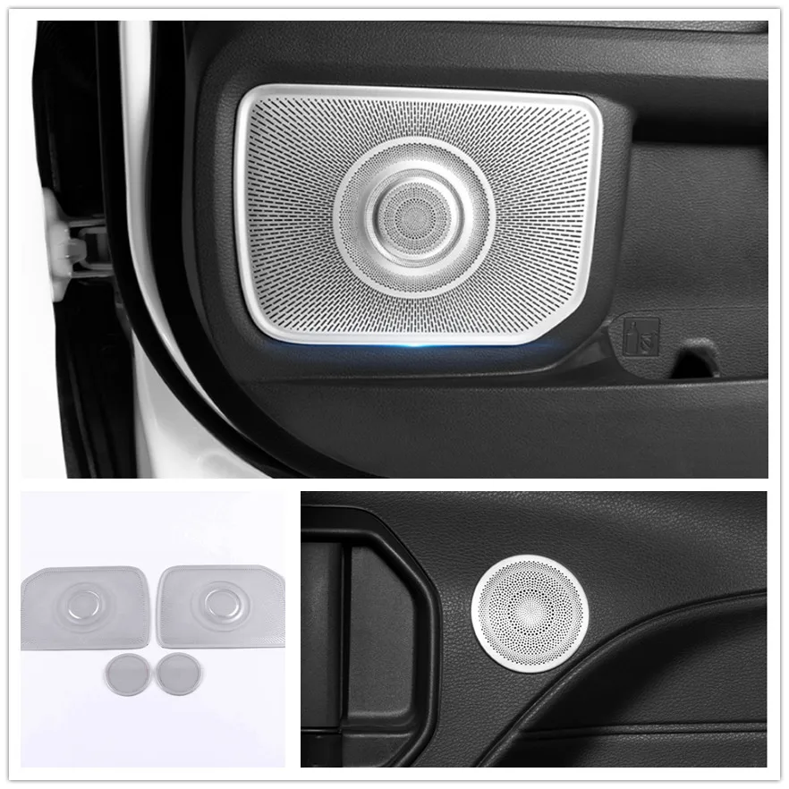 

Car Stereo Speaker Door Sticker Cover For Toyota Sienna XL40 4th 2022 2021 Stainless Steel Trim Car Styling Auto Accessories