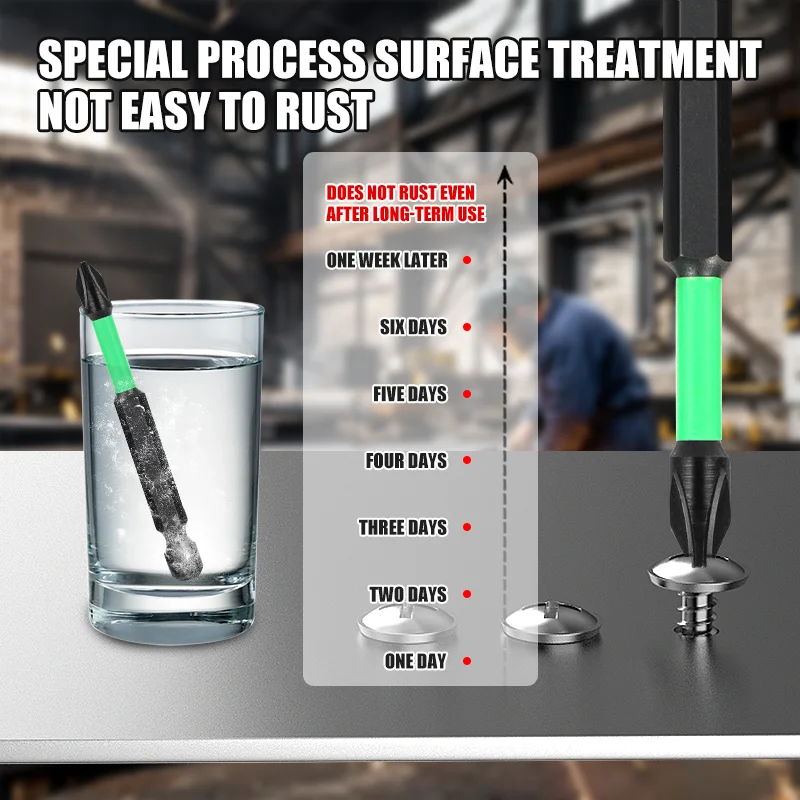 قوية المغناطيسي الصليب مفك بت S2 صلابة عالية المضادة للصدمات دفعة رئيس عدم الانزلاق شنيور يعمل بالبطارية بت مجموعات #6