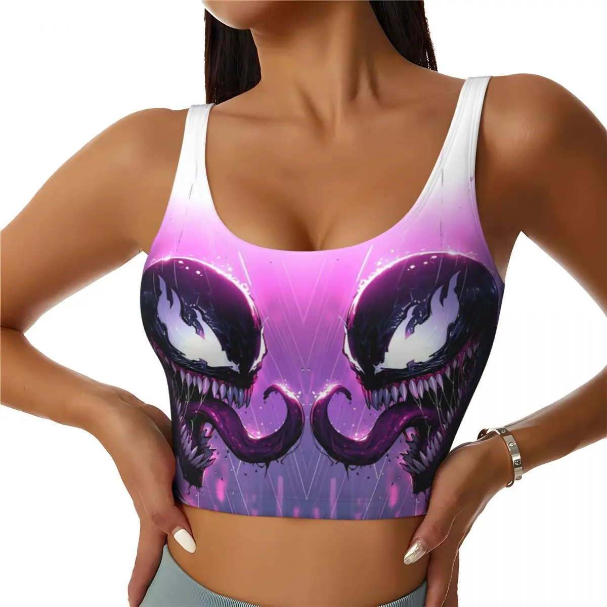 Custom Venom Rain Sports Bra Women High Impact Workout Yoga Crop Top