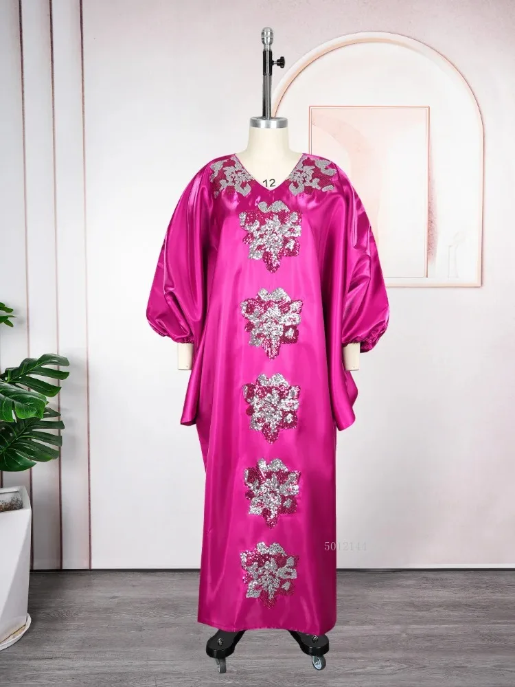 

Africa Clothes African Dresses for Women Plus Size Dashiki Ankara Sequin Boubou Robe Kaftan Gown Muslim Wedding Party Long Dress