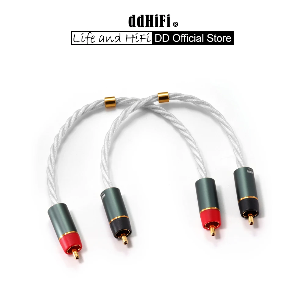 DD ddHiFi RC20A RCA Signal Cable with PCOCC Conductor for Connecting Desktop DACs and Amplifiers (Available in 20cm / 40cm）