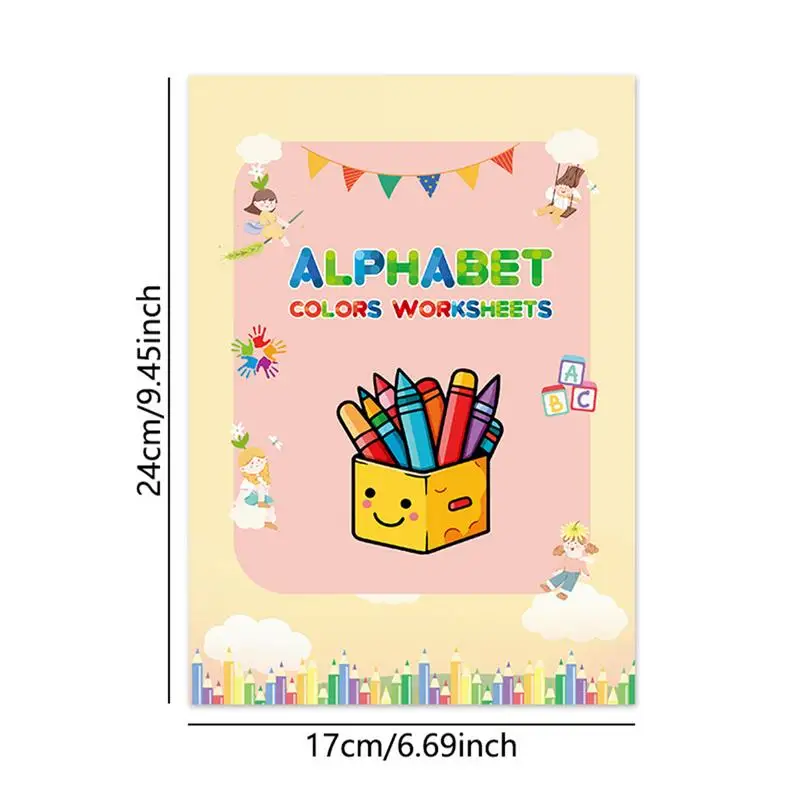 Livres de coloriage pour enfants, livre de traçage de l'alphabet, activités d'apprentissage sensorielles pour l'école à domicile, salle de classe, voyage sur route