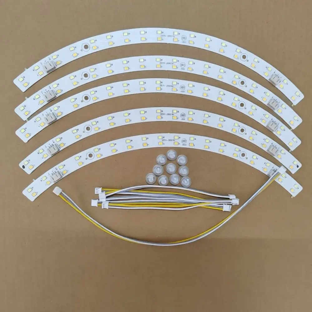 Replacement LED Strip For Ceiling Fan Light Curved Module Optical Lens Tech Dimmable Bright Lighting Fixture Component