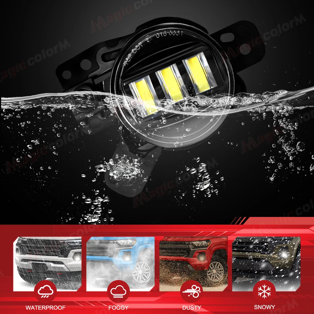 2 قطعة LED DRL مصابيح الضباب لشروليه كولورادو 2023 2024 النهار تشغيل أضواء المصد الأمامي المصابيح الأمامية أضواء النهار اكسسوارات السيارات #5