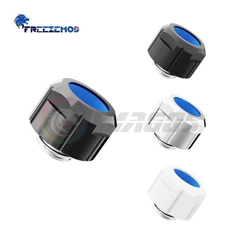 FREEZEMOD OD14mm Anti-Off Hard Pipe Fitting For Metal PETG PMMA Tubing, Quick Hand Tighten Fixed With An Allen Wrench