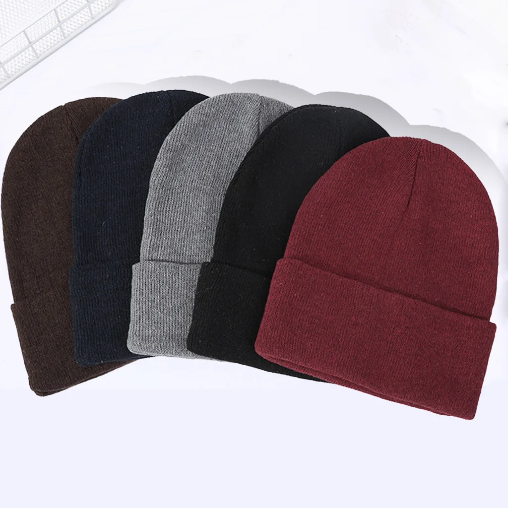Angepasst Gedruckt Logo Männer Warm Halten Bördeln Kalte Hüte Frauen Outdoor-Mode Vielseitig Einfarbig Einfache Gestrickte Kappen – Detail 8
