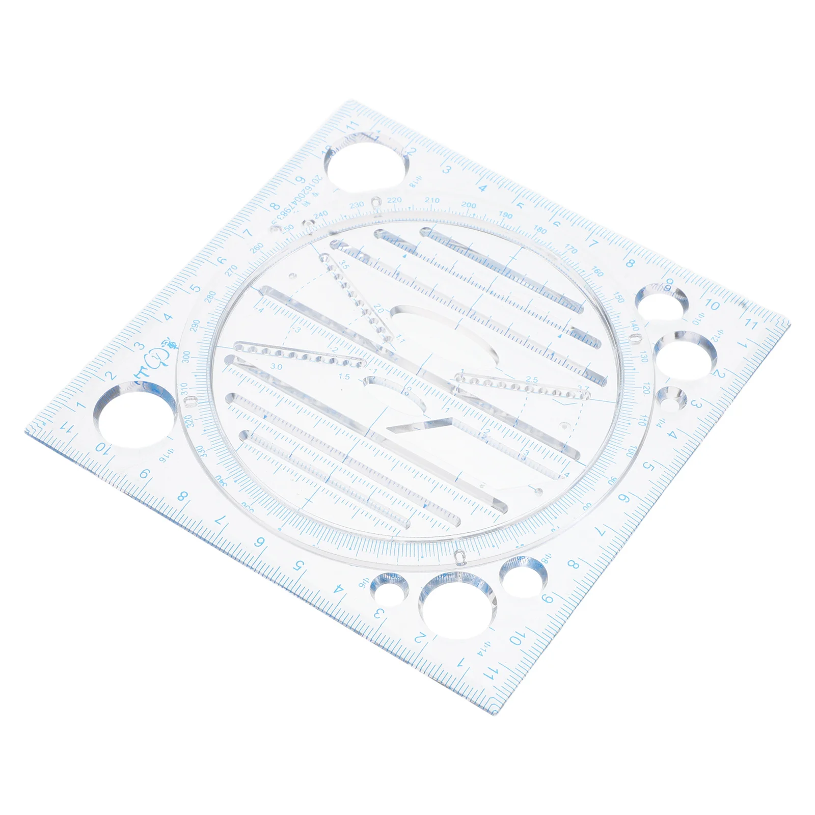 قالب هندسي حاكم استنسل بلاستيكي للدوائر القطع الناقص المضلع أدوات الرسم تصميم فني طالب الصياغة الفنية #2