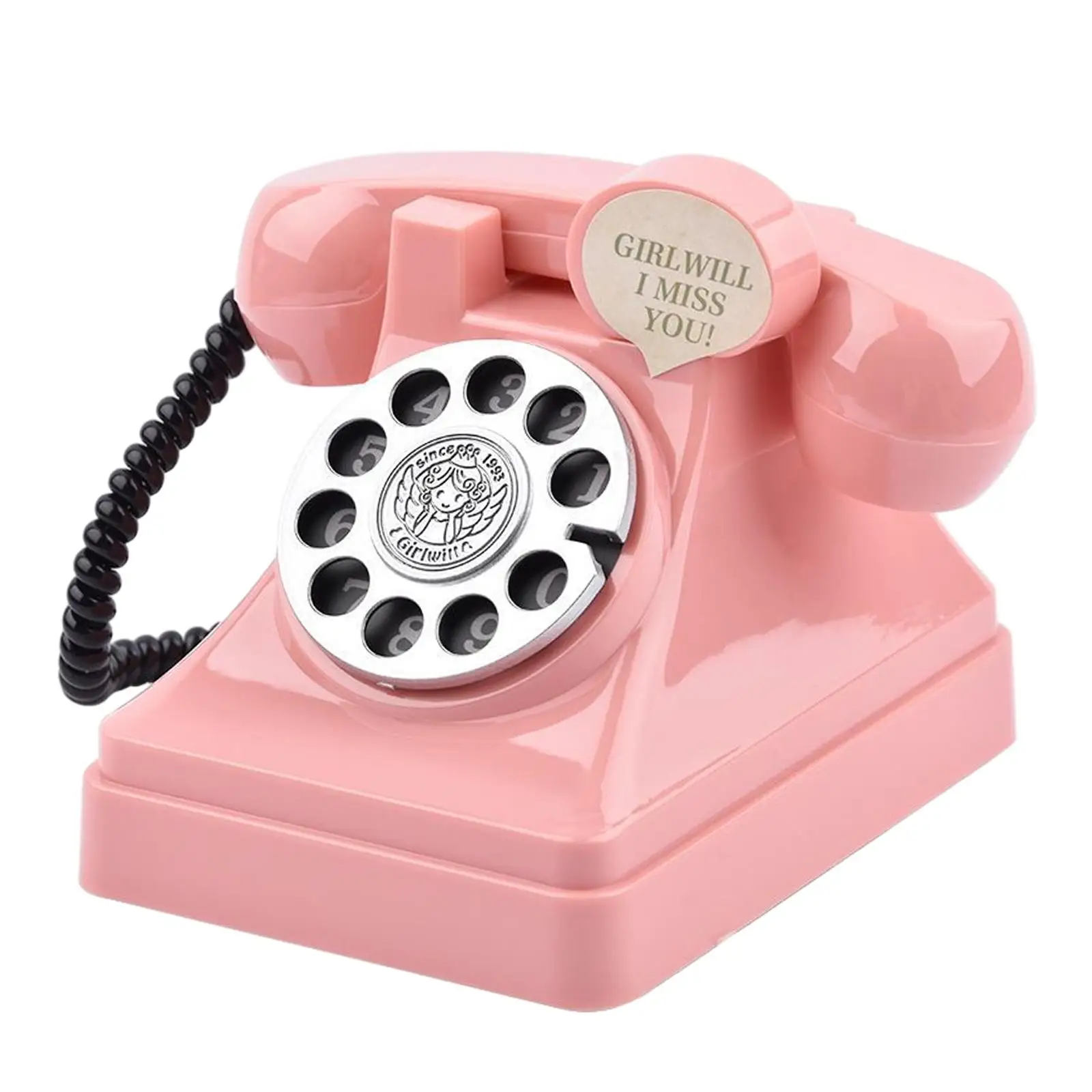 Retro Telephone Piggy Bank Ornaments Cartoon Change Container Phone Money Saving