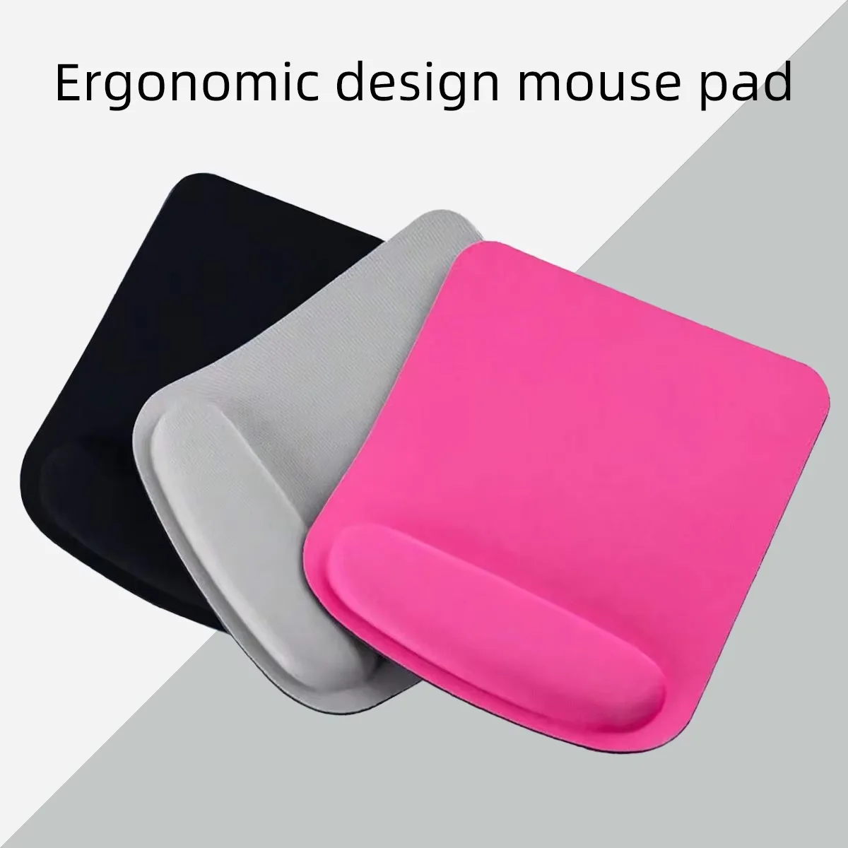 Simple EVA wrist rest mouse pad, solid color office accessory, ergonomic mouse pad, thickened sponge, suitable for gaming and of