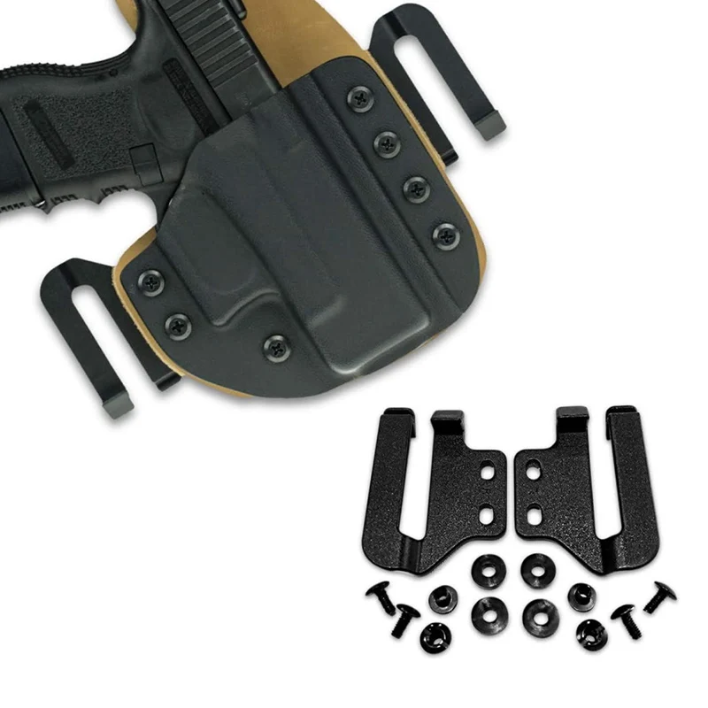 KYDEX IWB HOLSTER CLIPS Scabbard Parts For Kydex Belt Clip Loop With Screw Fits Applications Tool Part