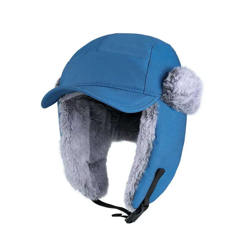 Bomber Hat Men Winter Women Earflap Cap Visor Hood Fleece Lining Waterproof Water Cycling Hiking Skiing Accessory For Outdoor