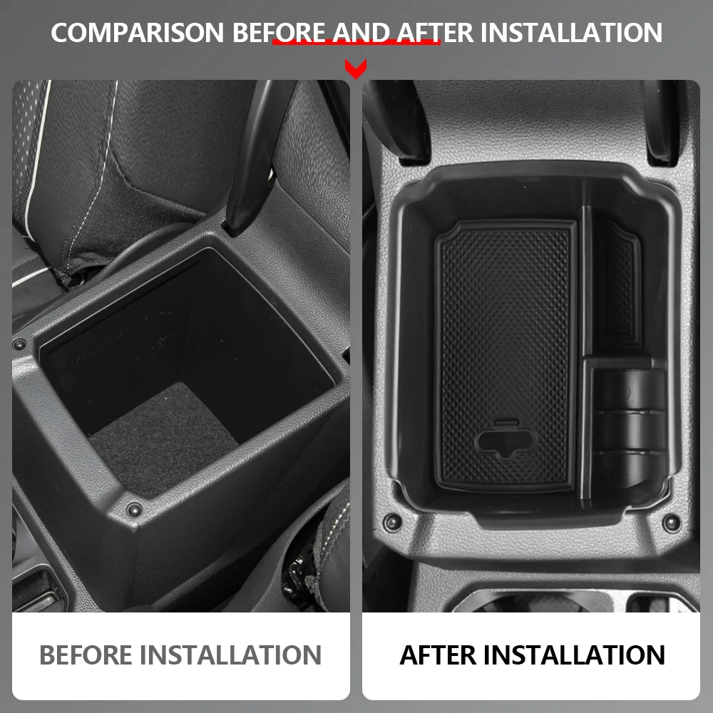 Car Armrest Box Storage Tray for Volkswagen VW Tiguan MK2 2017-2022 Volkswagen VW Taos 2022 Container Organization Accessories