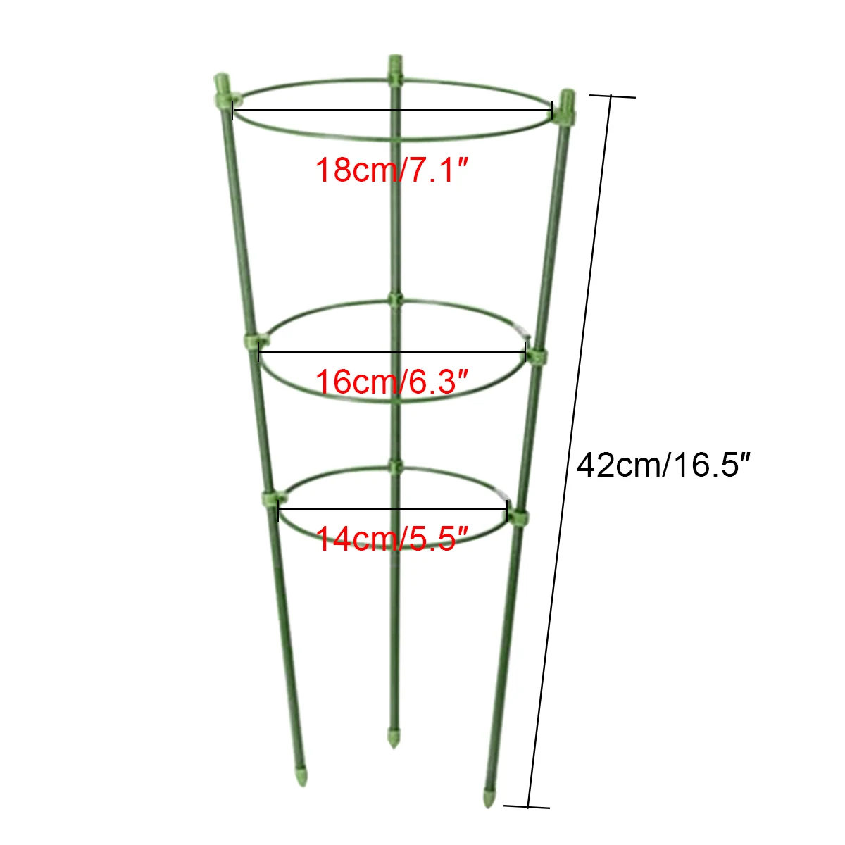 3pc Durable Tomato Plant Support Cage With Adjustable Ring Deformable Bracket Climbing Vegetables Flowers Stakes Vines Stand