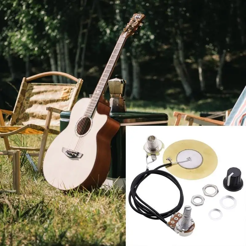 652f بيك آب الغيتار الصوتية مع 6.35 مم إخراج جاك الجيتار التعادل بيزو بيك آب #4