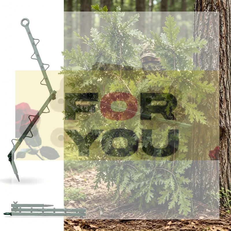 

【OD】Hunting Concealment Branch Stand, Branch Screening Holder With Realistic Oak Leaf Foliage, Tree Stand Blind Cover