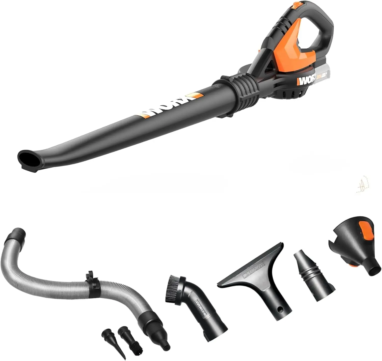 

Cordless Leaf Blower with 120 MPH Air Speed, Lightweight at 2.7 LBS, Includes Multiple Attachments for Versatile Cleaning