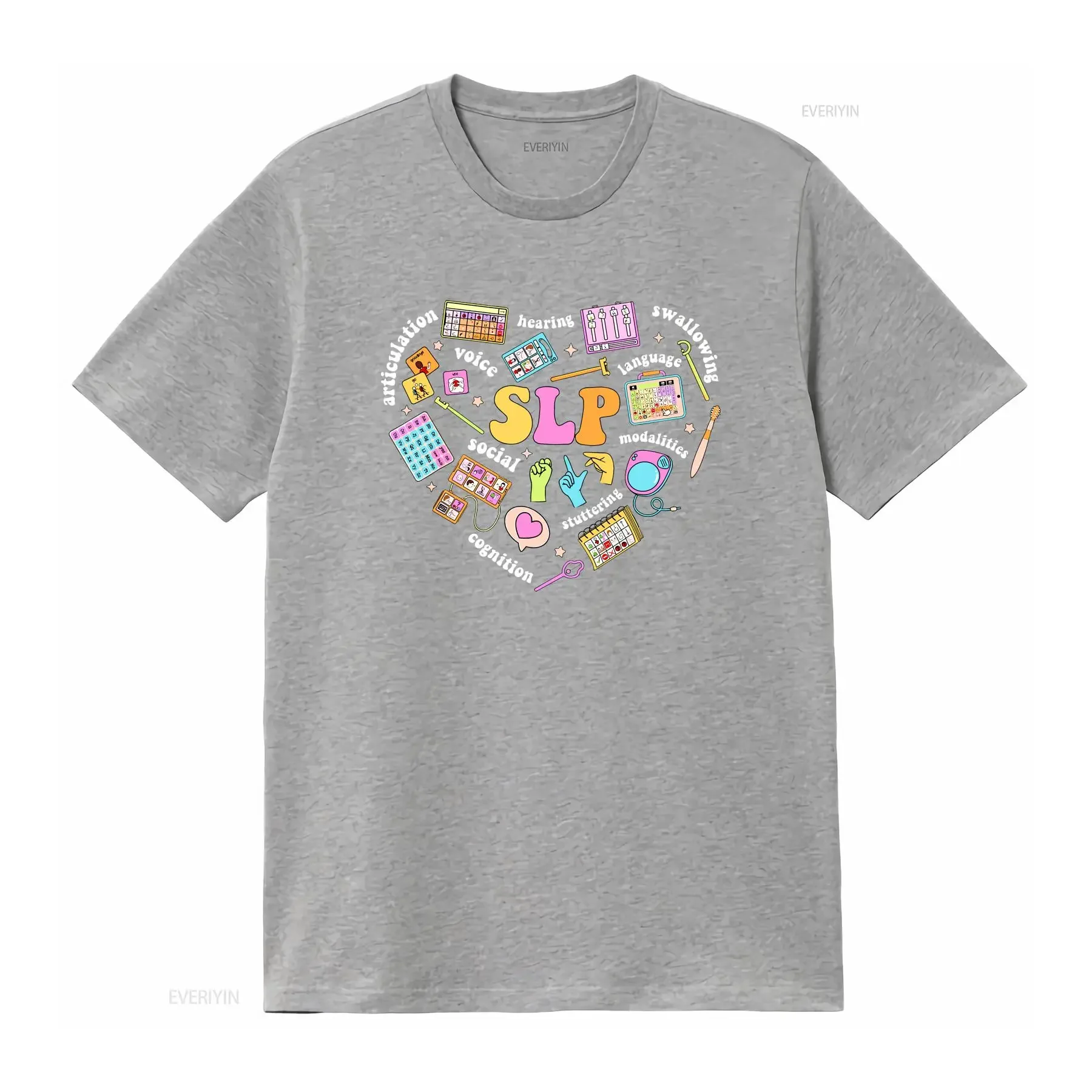 Sprachsprach-Pathologe HearT T-Shirt Therapie Slp SweaT Your Words Matter Therapeut Vintage Washed Stretched Soft Casual
