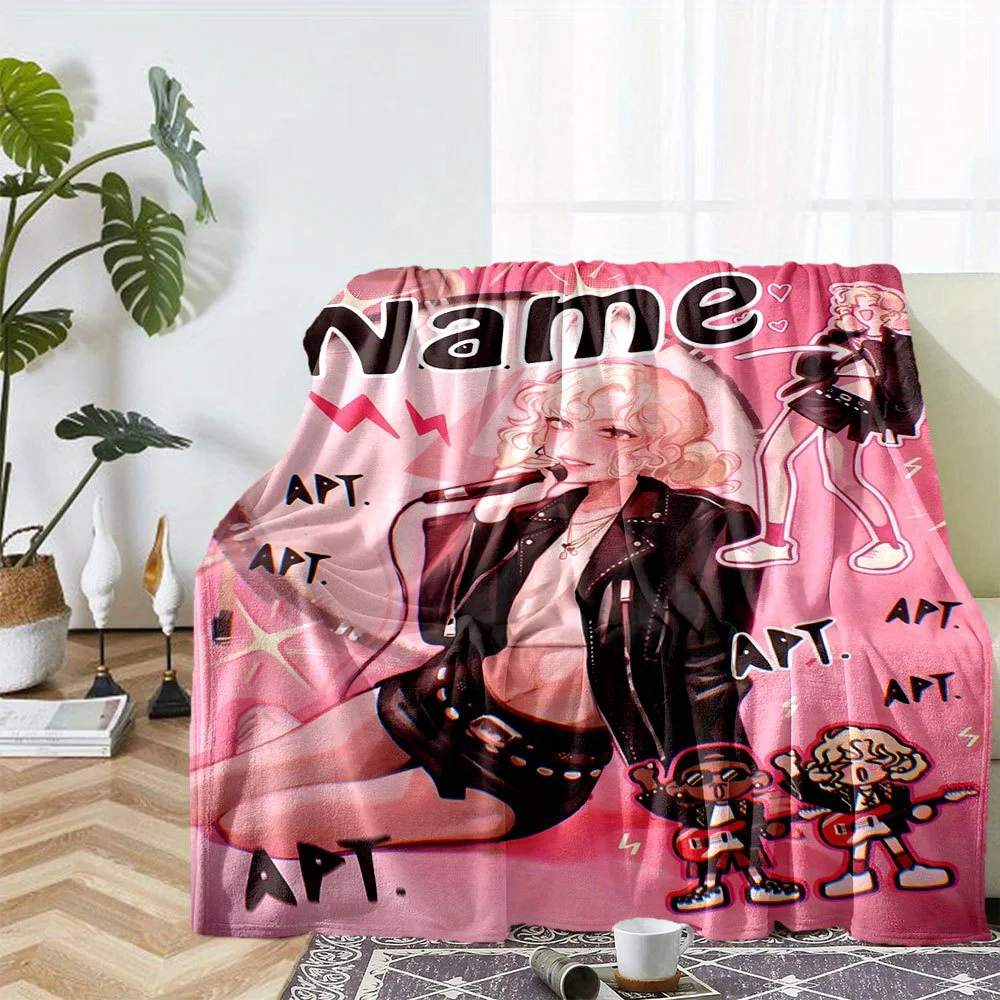 

Customized K-pop Flannel Blanket - Modern Style, All-Season Polyester Shawl with Vibrant Band Member Print Perfect Gift for Fans
