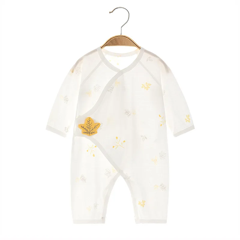 

Newborn Jumpsuit Summer Baby Cotton Thin Boneless Clothes Rompers Long Sleeve Baby Summer Air Conditioning Clothes
