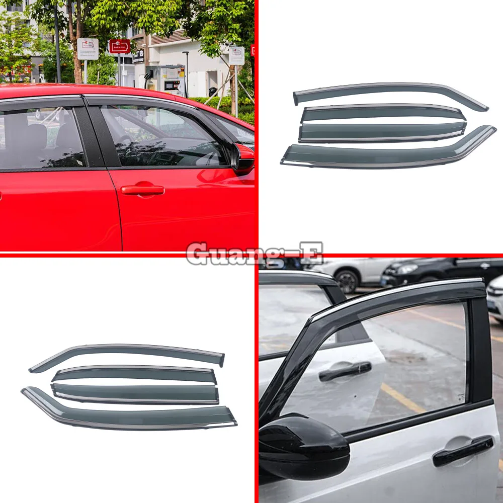 

For Honda Fit Jazz 2020 2021 2022 2023 2024 Car Window Visor Sun Shade Rain Guard Cover Decoration Auto Exterior Accessories