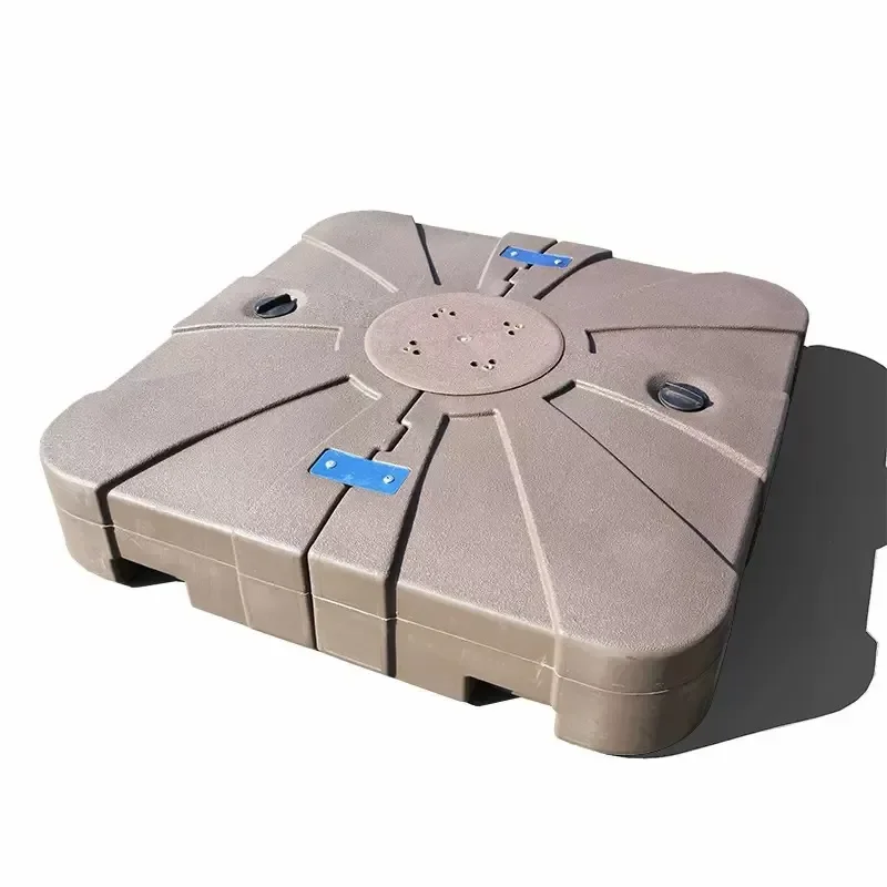Heavy Duty Plastic Base for Outdoor Cantilever Umbrella with Wheels Water Filled Counterweight Stand Patio Garden Shade