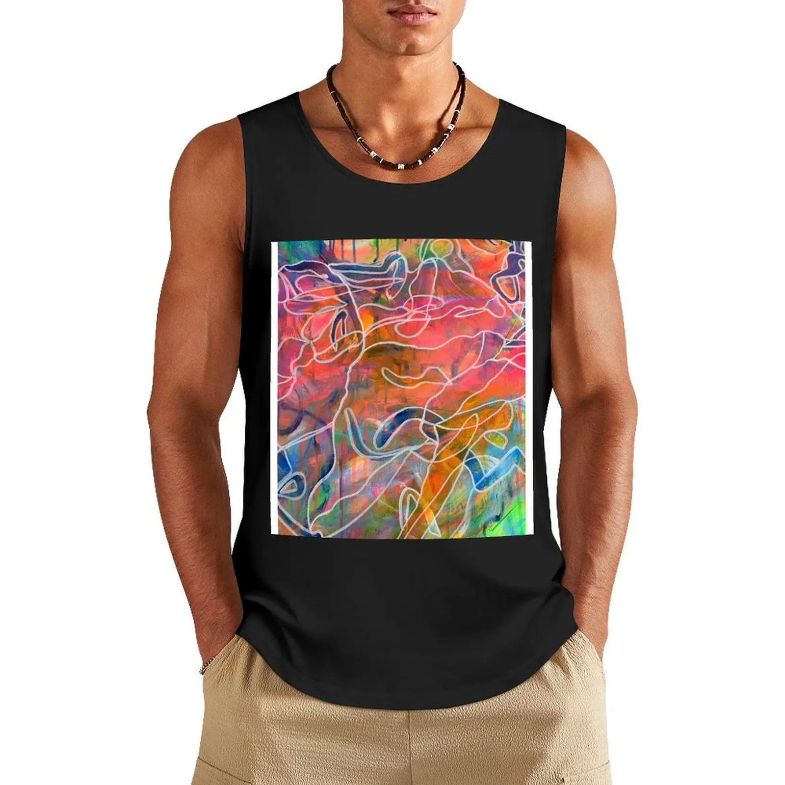 

Hidden Rainbow World Tank Top men clothes Men's sleeveless t-shirt bodybuilding t shirt t-shirts for Men's gym