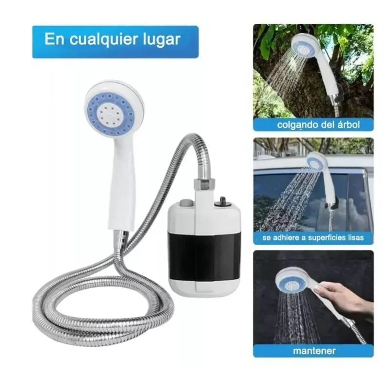 

Portable Electric Rain Shower Set, ABS Battery Powered, Camping Shower Pump for Outdoor Use, Rental Dormitory, New