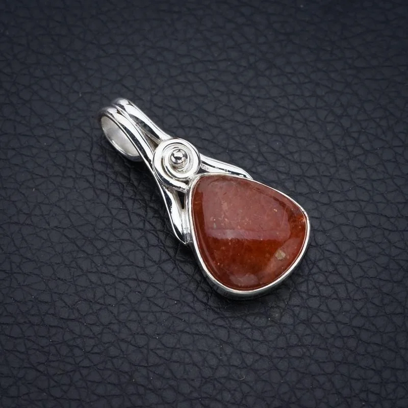 

StarGems Sunstone Handmade 925 Sterling Silver Pendant 1.25" F4174