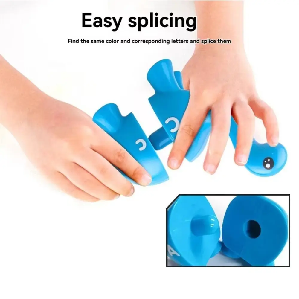 Juguete de letras de plástico a juego, patrón de conteo de números de doble cara, clasificación de colores, juguete Montessori, juego IQ portátil