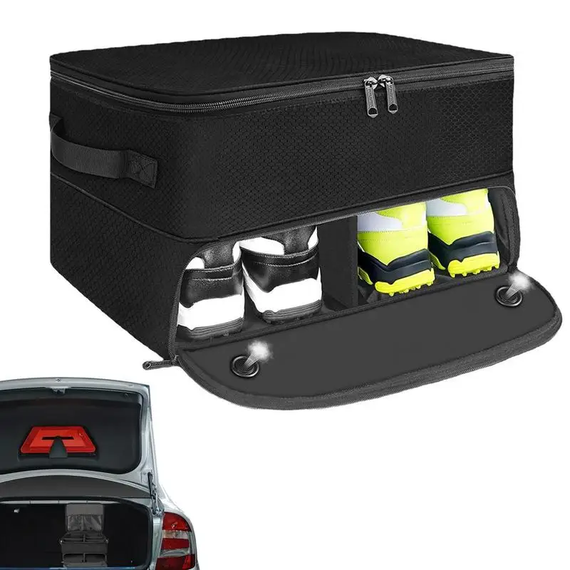 Outdoor Foldable Golf Supplies Storage Bag Golf Organizer for Car Portable Unisex Golf Ball Towel Box for Trunk Space Saving Bag