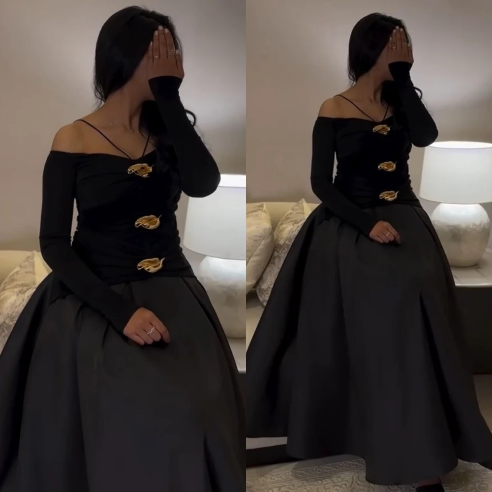 Maßgeschneidertes A-Linien-Boot-Ausschnitt, elegantes formelles Abendkleid und Temperament, hochwertige Promi-Kleider, zartes Partykleid