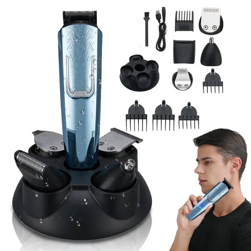 RESUXI NK-969 Professional 5 in Hair Trimmer for Barber Multi-function Men's Hair Clipper Electric Shaver Hair Cutting Machines