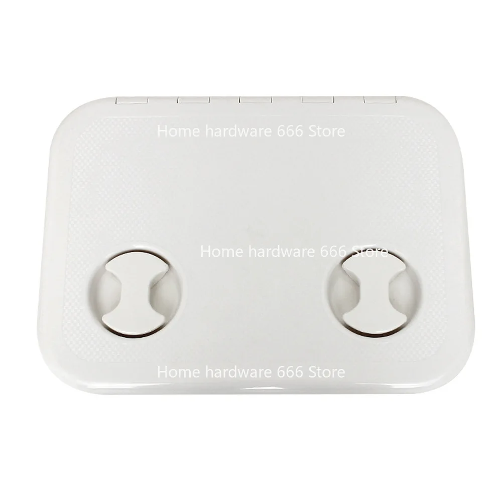 

White Rotatable Handle Rectangular Deck Cover Tool Box Cover Porthole Yacht Marine Hardware Accessories Plastic Matching