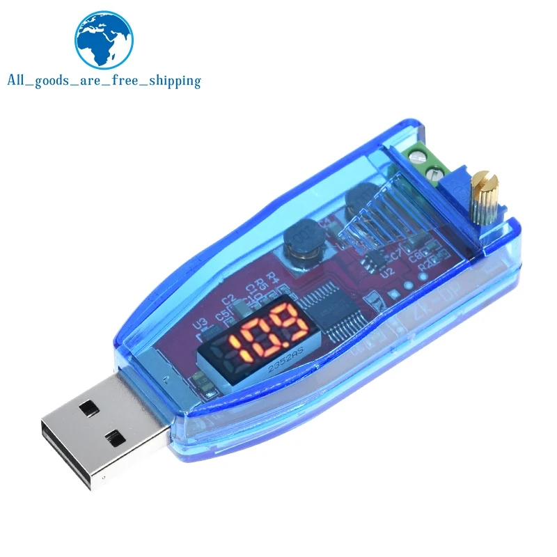 TZT LED DC-DC 5V To 1-24V Adjustable Potentiometer USB Step Up/Down Buck Boost Converter Power Supply Voltage Regulator Module image 4